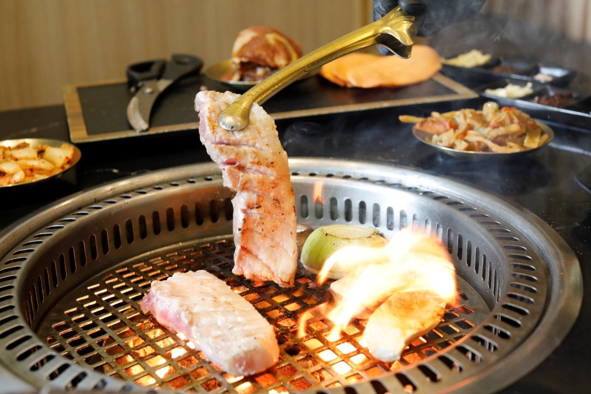 Smoky Pork Belly Korean BBQ at Chingu Dining Korean Restaurant