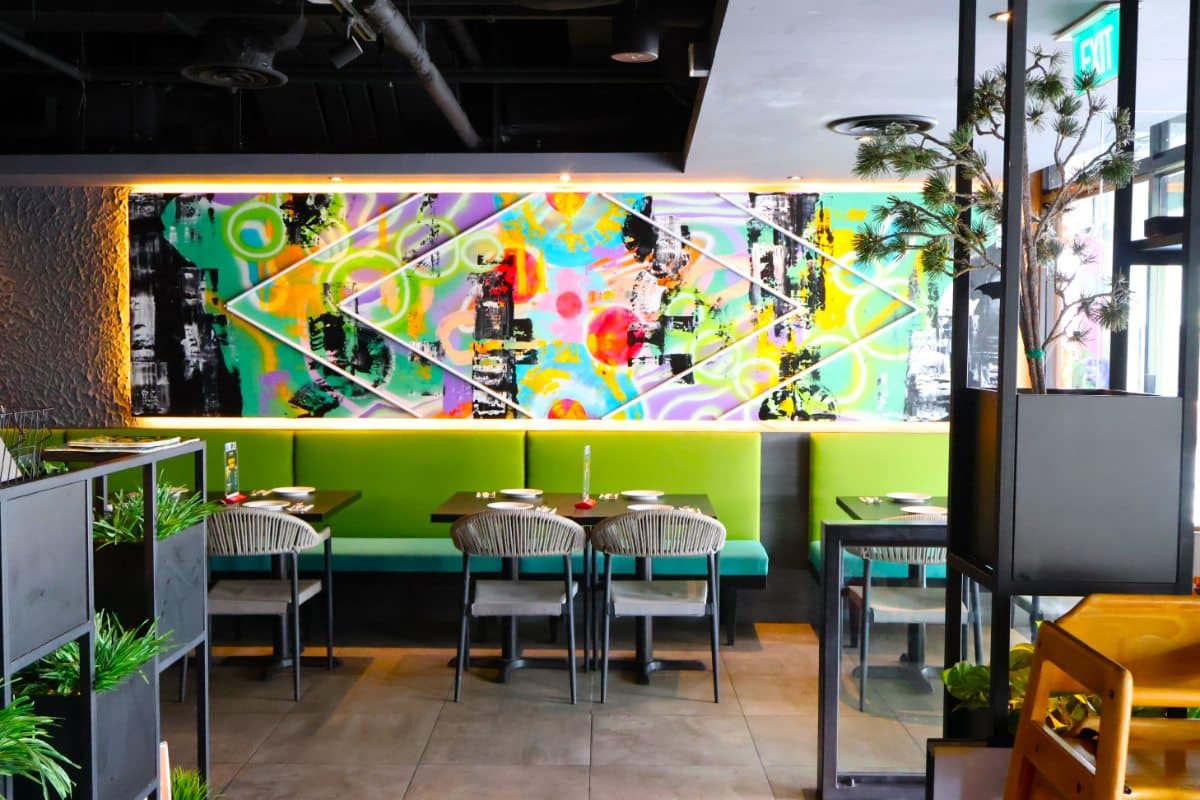 Vibrant and Colourful Dining Space at Sanchos, Clarke Quay