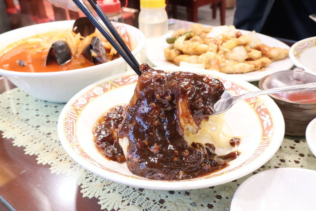 Dive into Gaehwa's hearty jajangmyeon for the ultimate Korean-Chinese experience
