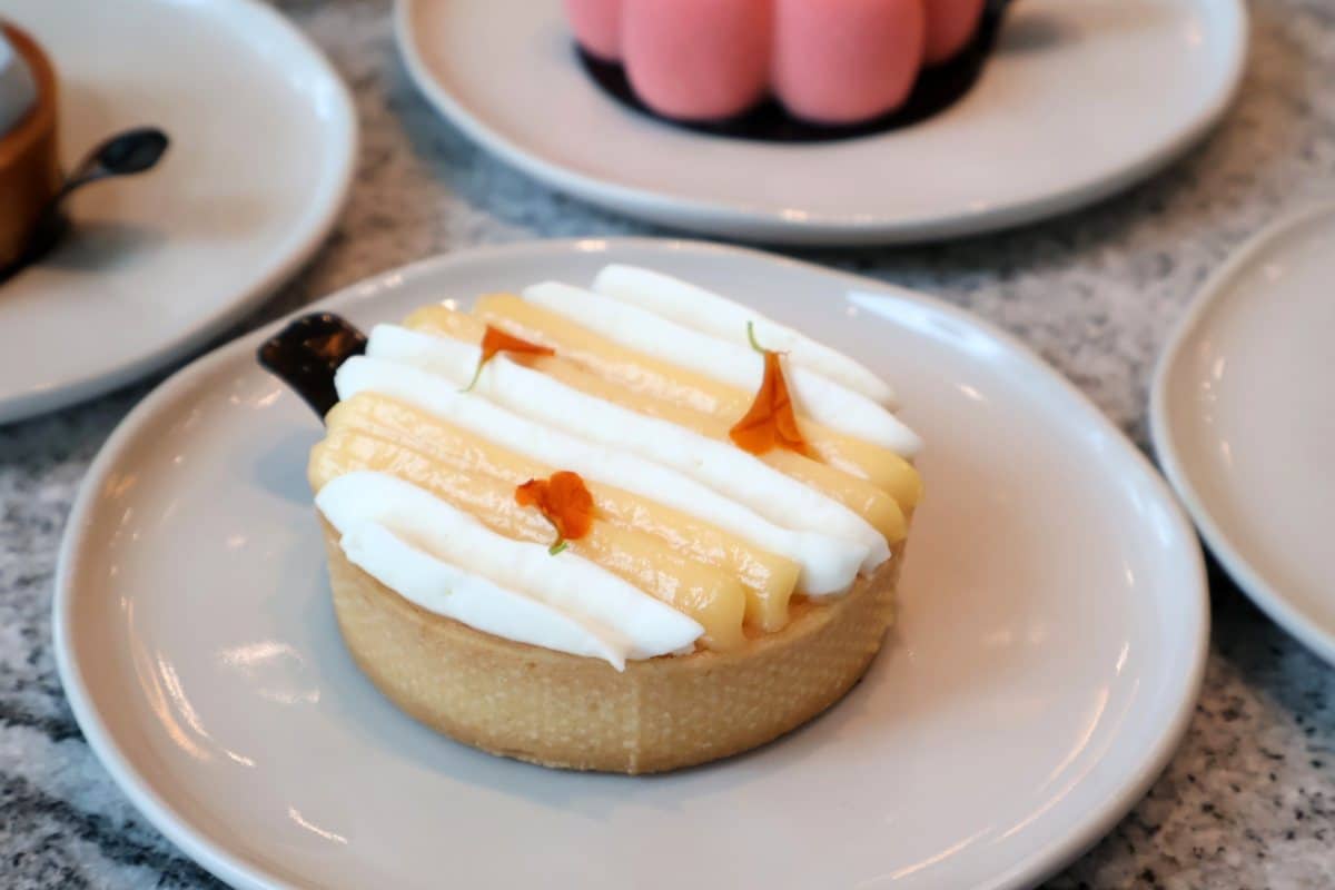 Lucine by LUNA’s Citrus Tart filled with lime curd and orange confit