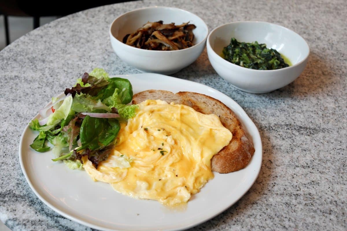 Lucine by LUNA’s soft and creamy scrambled eggs served on toasted sourdough