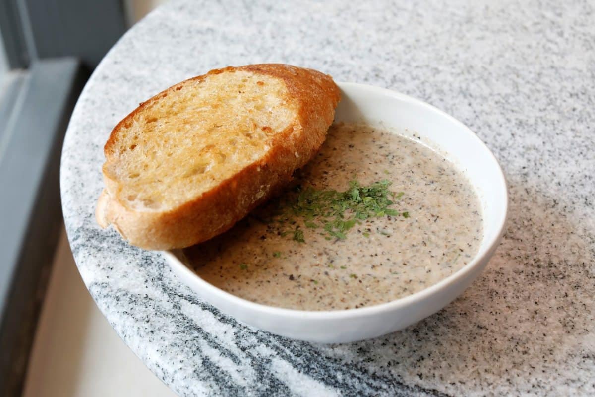 Lucine by LUNA’s creamy Mushroom Soup made with shiitake, oyster, shimeji, and porcini mushrooms