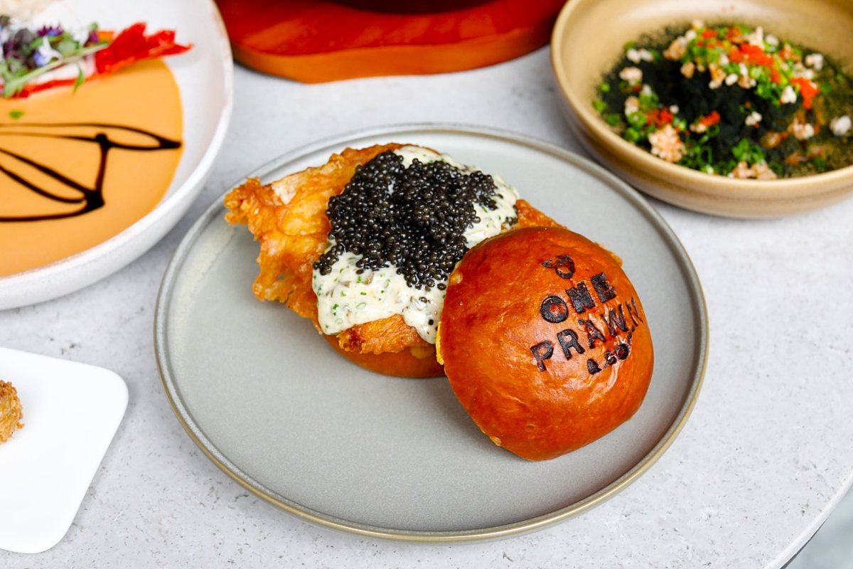 Signature Haddock Burger at One Prawn & Co at New Bahru
