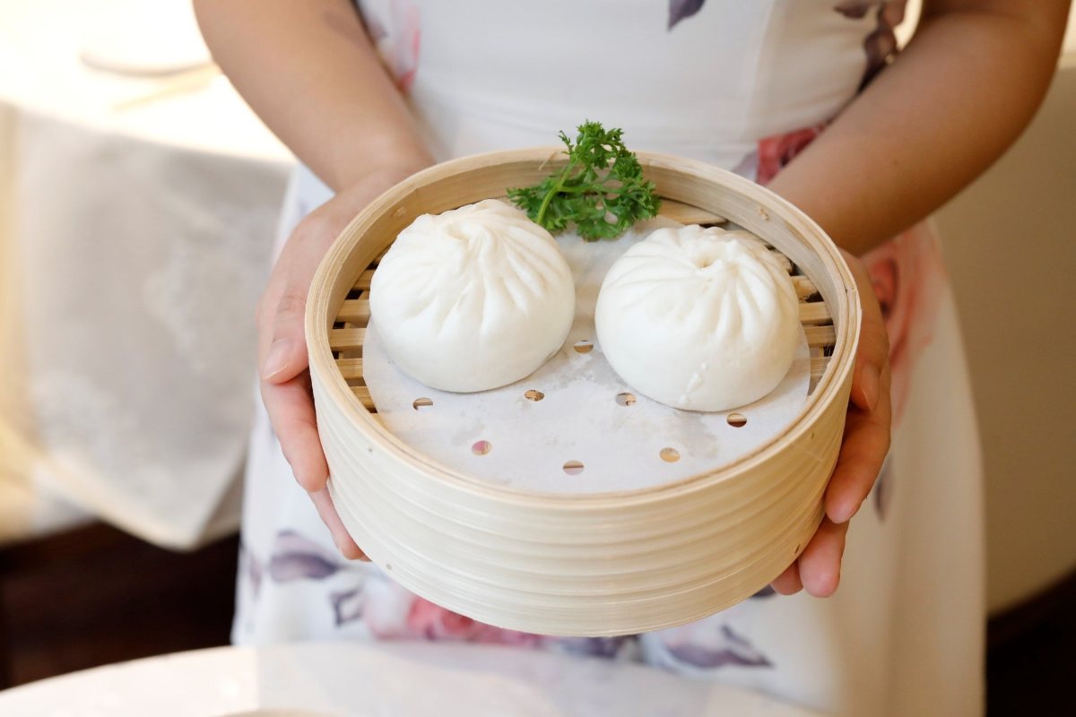 Braised Pork with Preserved Mustard Bun from Yum Cha Restaurant Singapore