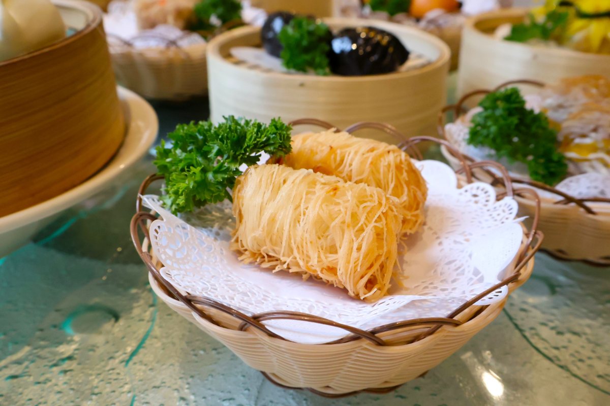 Scallop Roll in Filo Dough from Yum Cha Restaurant Singapore